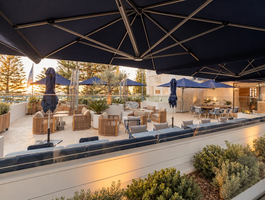 InterContinental Sydney Coogee Beach, the terrace looking out to the ocean