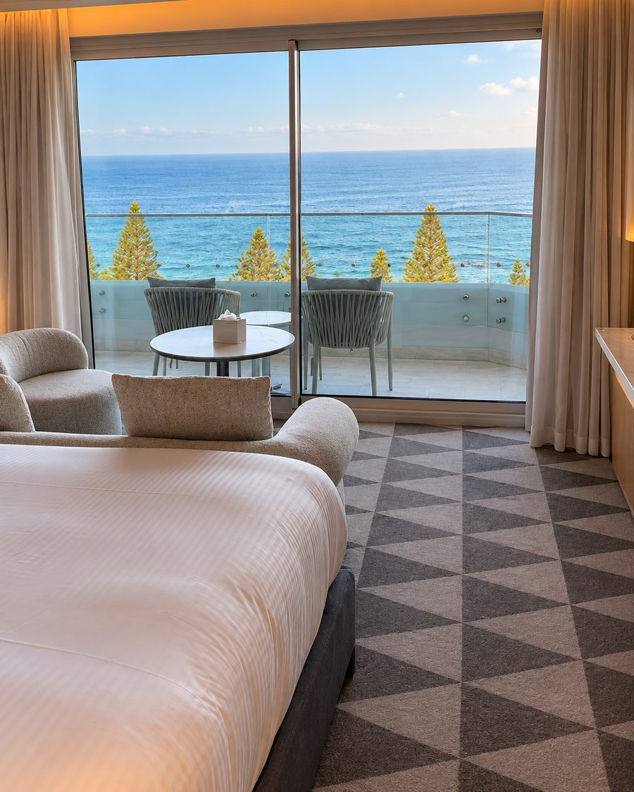 InterContinental Sydney Coogee Beach, ocean front guest room with a balcony